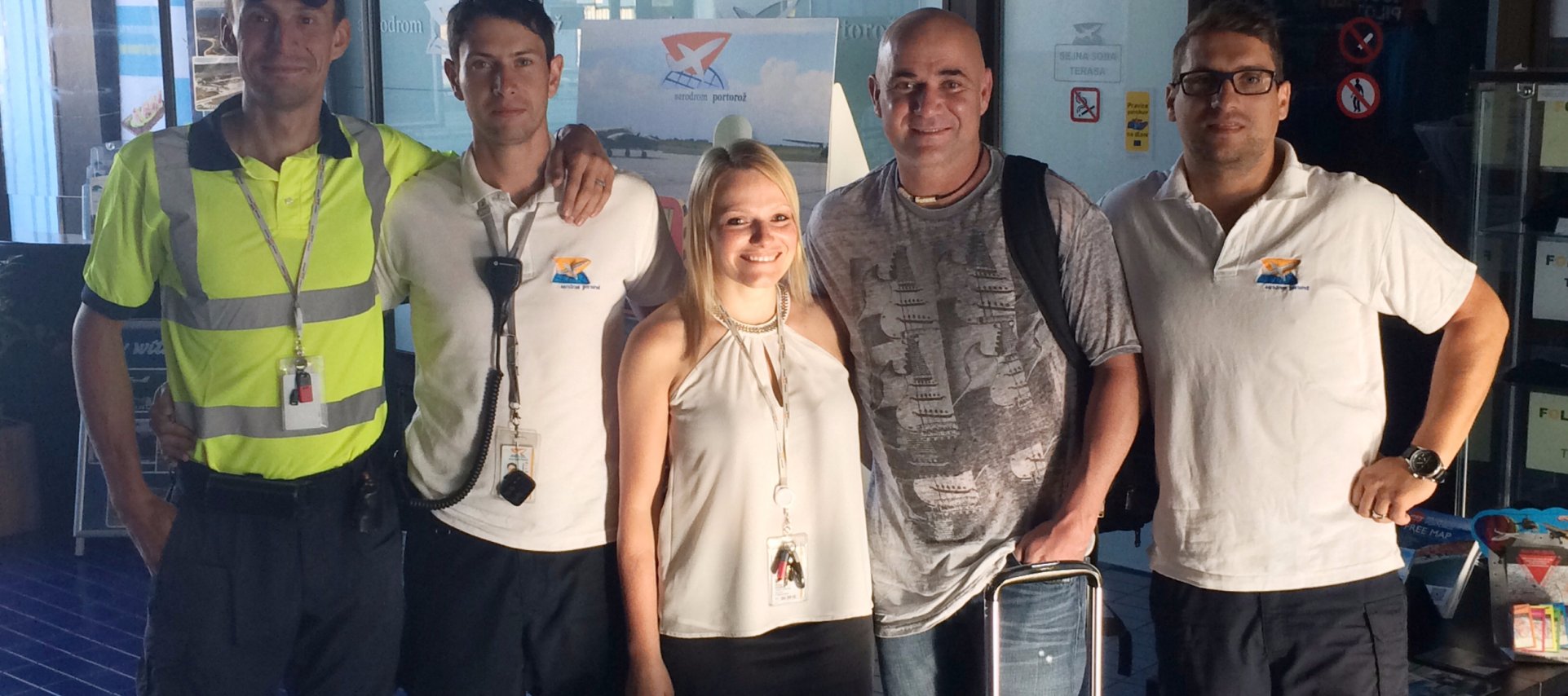 Andre Agassi on Airport Portorož
